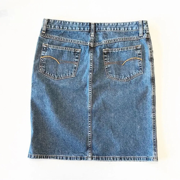 American Eagle Outfitters Cotton Denim Skirt Size 8 Light Blue Jeans Preppy Girl - Picture 2 of 9